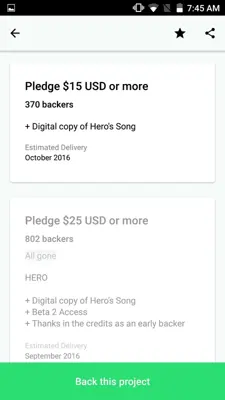 Kickstarter android App screenshot 6